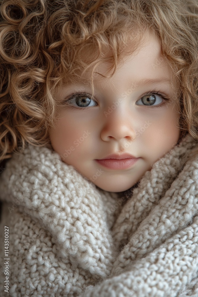 Tender Curls Portrait of Innocence and Warmth with Natural Lighting Tender Curls Portrait of Innocence and Warmth with Natural Lighting