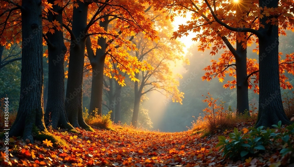 Autumnal forest scene with towering trees, rustling leaves, and a warm golden light, natural scenery, trees, Autumnal forest scene with towering trees, rustling leaves, and a warm golden light, natural scenery, trees,