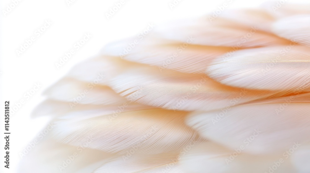 A close-up of delicate, soft feathers showcasing intricate textures and subtle colors against a light background. A close-up of delicate, soft feathers showcasing intricate textures and subtle colors against a light background.