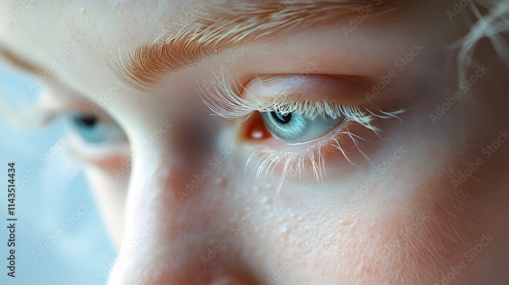 Close Up Of A Childs Eye With Light Colored Eyelashes Close Up Of A Childs Eye With Light Colored Eyelashes