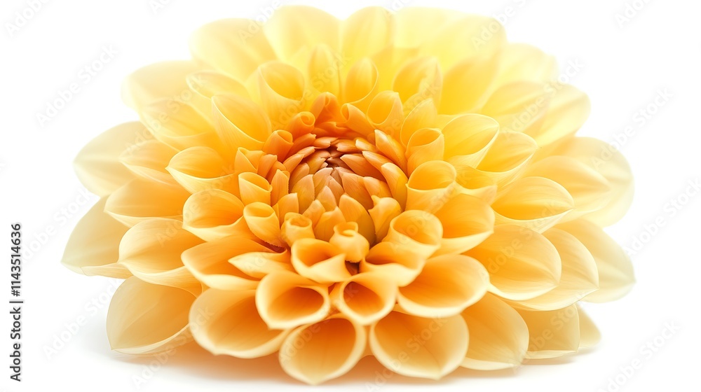 Gleaming yellow flower close-up photo on a white backdrop. AI Generated Gleaming yellow flower close-up photo on a white backdrop. AI Generated