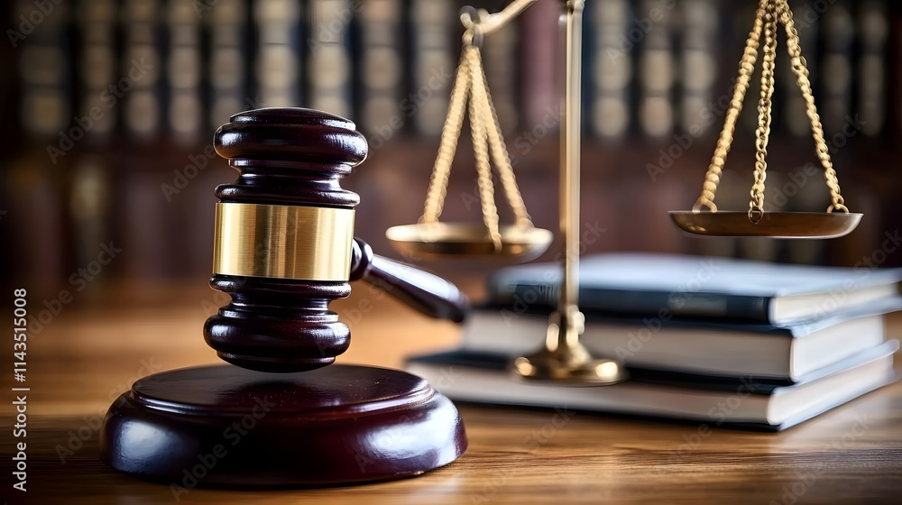 Gavel, scales of justice and law books Gavel, scales of justice and law books