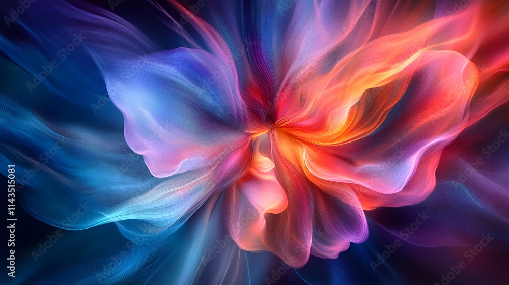 Abstract Colorful Swirling Flowing Design Abstract Colorful Swirling Flowing Design