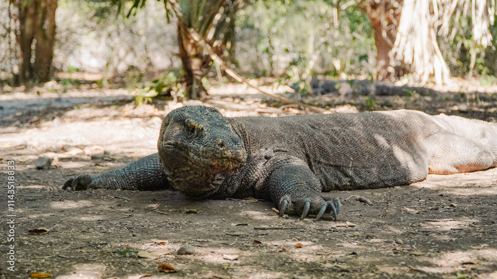 Obraz premium One of the largest komodo in the island