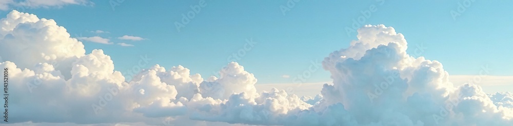 Beautiful cloud with a wispy tail drifting across the sky, peaceful, landscape Beautiful cloud with a wispy tail drifting across the sky, peaceful, landscape