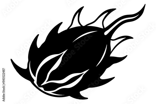 Dragon fruit silhouette.