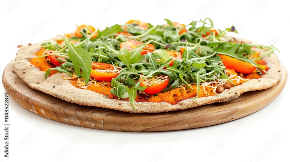 The Tempting Pizza for Vegetarian and Vegan on White Background: A Wholesome and Flavorful Option for All. The Tempting Pizza for Vegetarian and Vegan on White Background: A Wholesome and Flavorful Option for All.
