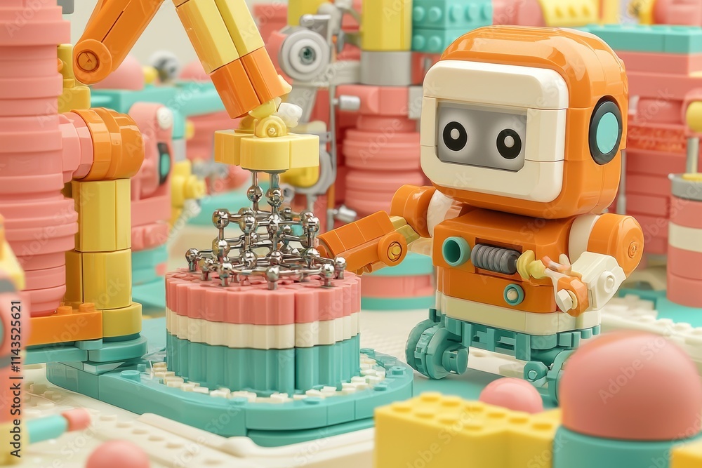 High-tech nanoscale assembly lines futuristic robotics for atom construction High-tech nanoscale assembly lines futuristic robotics for atom construction