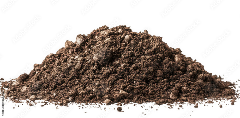 a pile of dark brown soil isolated on a transparent background a pile of dark brown soil isolated on a transparent background