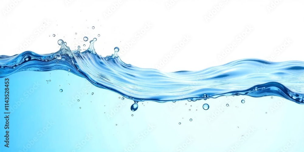 Close-up of Rippling Water Surface with Splashing Bubbles Close-up of Rippling Water Surface with Splashing Bubbles