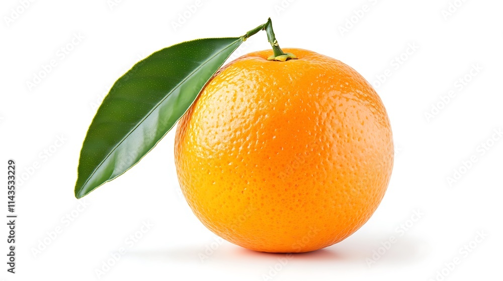 Vibrant orange fruit close up photo rests on white mockup background. AI Generated Vibrant orange fruit close up photo rests on white mockup background. AI Generated