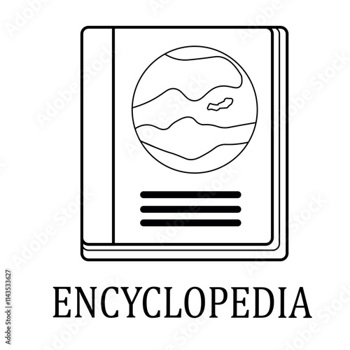 encyclopedia outline icon vector design