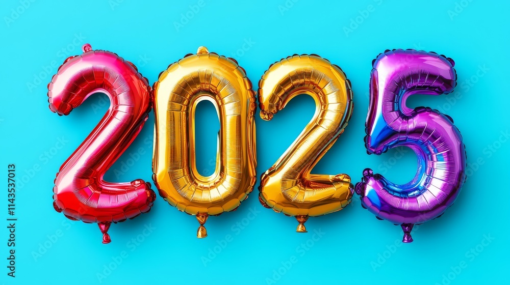 Happy New Year 2024. Colorful foil balloon numbers on blue background. High detailed 3D iridescent foil helium balloons. Merry Christmas and Happy New Year 2024 greeting card. Vector illustration. Happy New Year 2024. Colorful foil balloon numbers on blue background. High detailed 3D iridescent foil helium balloons. Merry Christmas and Happy New Year 2024 greeting card. Vector illustration.