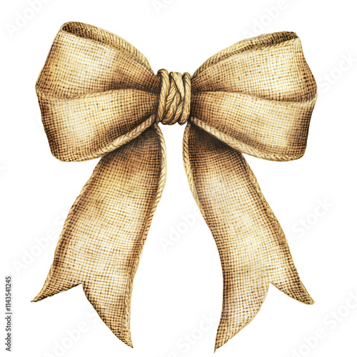 Rustic christmas bow clipart holiday decoration digital art cozy home close-up view festive atmosphere for seasonal cheer