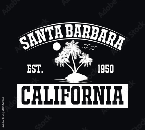 santa Barbara typography t shirt design photo