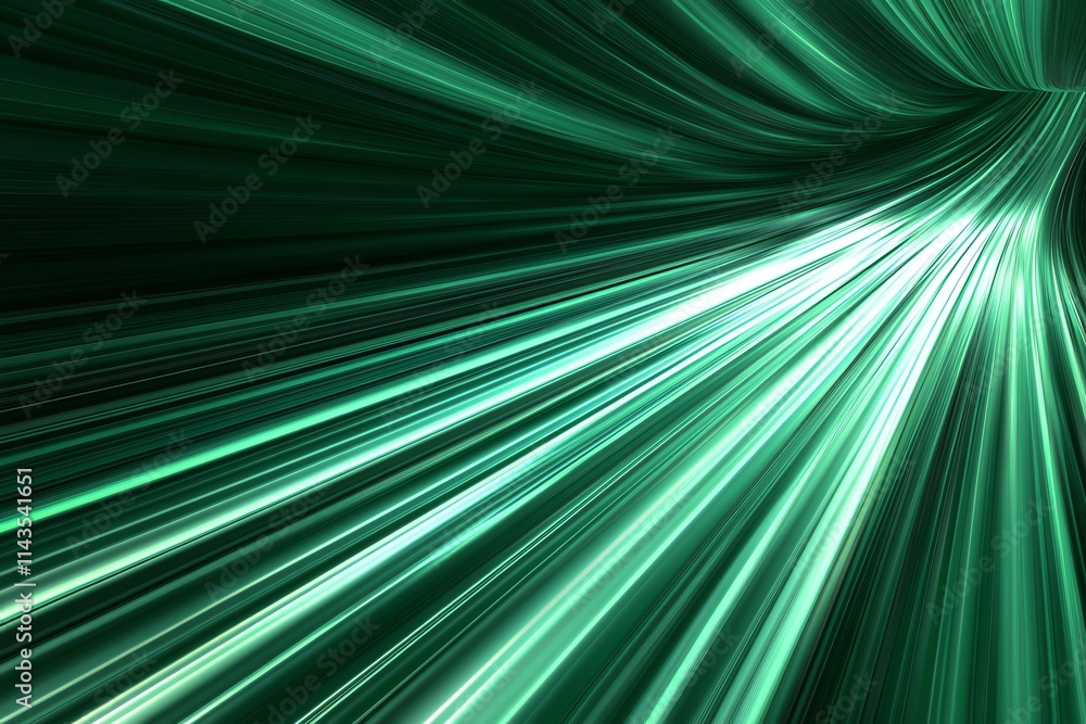 Abstract image of flowing light beams in shades of green, suggesting movement and energy. Abstract image of flowing light beams in shades of green, suggesting movement and energy.