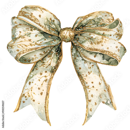 Elegant christmas bow decoration clipart festive holiday theme digital art cozy atmosphere isolated view seasonal charm