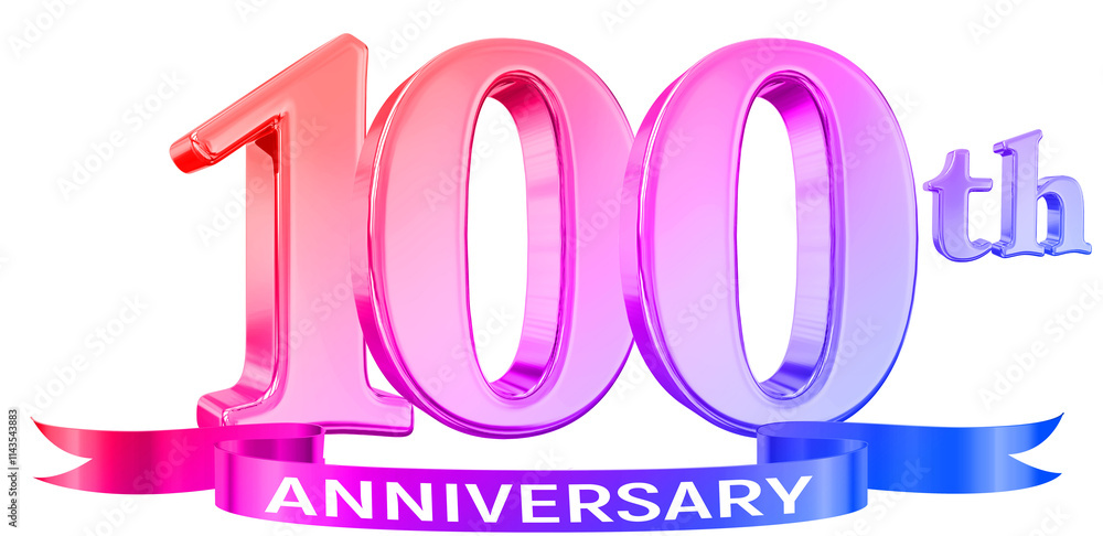 100 Year Anniversary Gradient Number 100 Year Anniversary Gradient Number