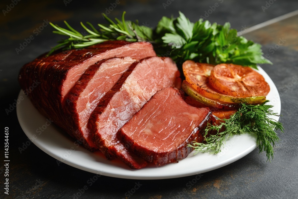 Savory Smoked Meats on Grill: A Delicious Bar-B-Q Experience with Juicy Pork and Beef Savory Smoked Meats on Grill: A Delicious Bar-B-Q Experience with Juicy Pork and Beef