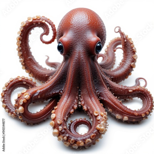 Wallpaper Mural Detailed octopus illustration. Isolated on white background. Great for marine, sea life, and underwater-themed content.
 Torontodigital.ca