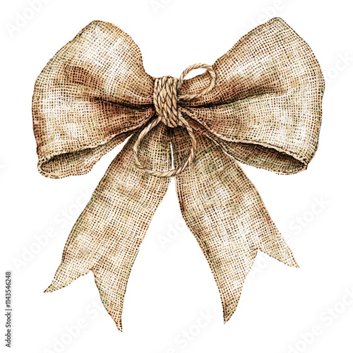 Rustic christmas bow decoration home clipart burlap background festive atmosphere seasonal charm for holiday crafts