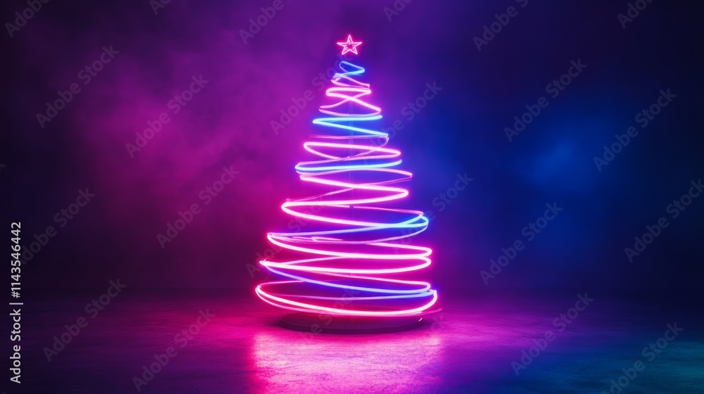 Concept of Neon Noel. Copy Space Concept of Neon Noel. Copy Space