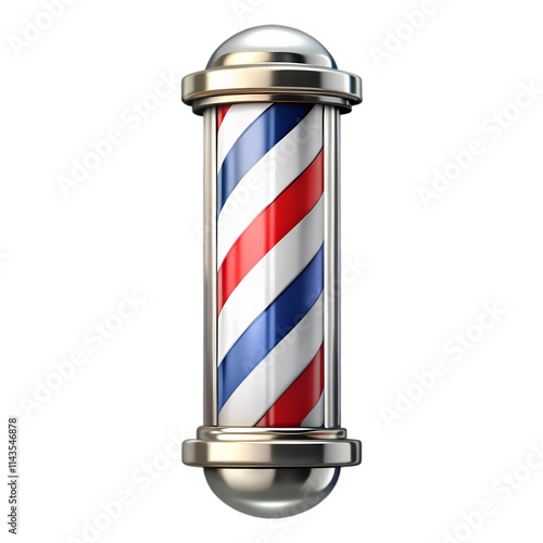 3D Rendering of a Classic Barber Pole