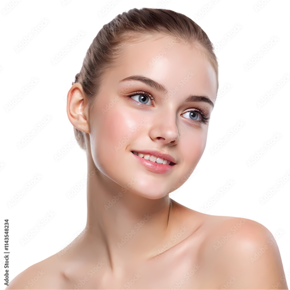 Beautiful Woman with Perfect Skin, Ready for Spa Treatments Beautiful Woman with Perfect Skin, Ready for Spa Treatments