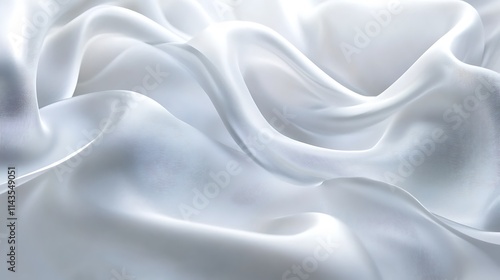 Elegant Draped Silk Fabric: Close-Up Texture. AI Generated