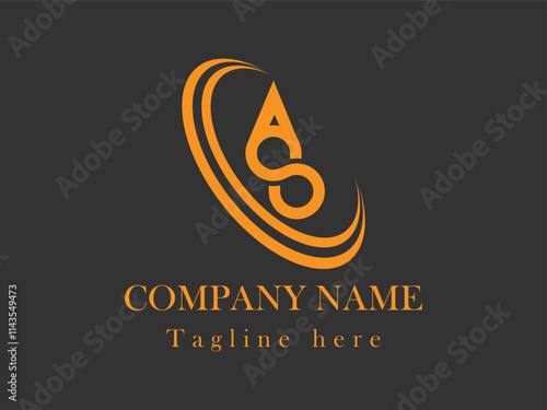  Letter AS creative logo design