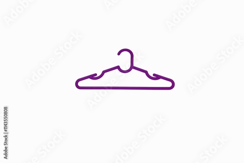 Purple Plastic Hanger on Clean White Background