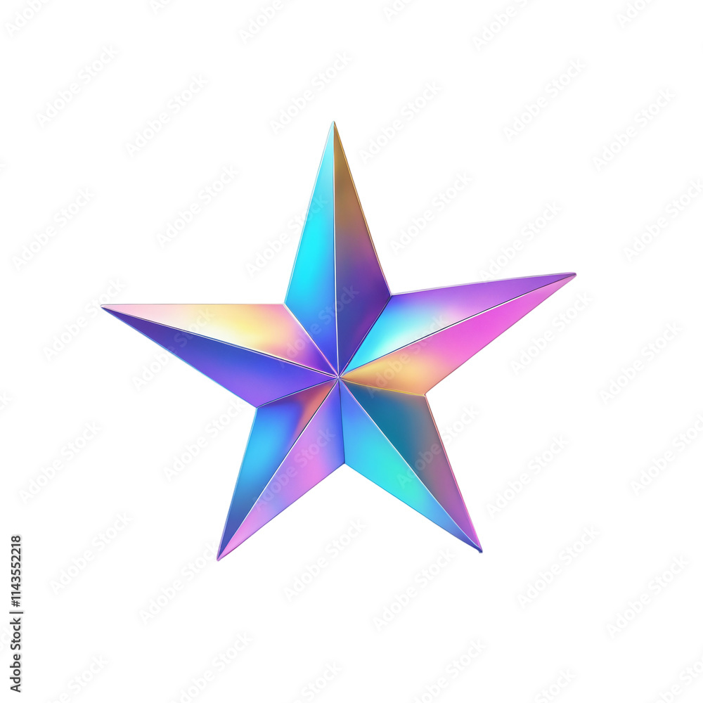 Fototapeta premium Holographic 3D star