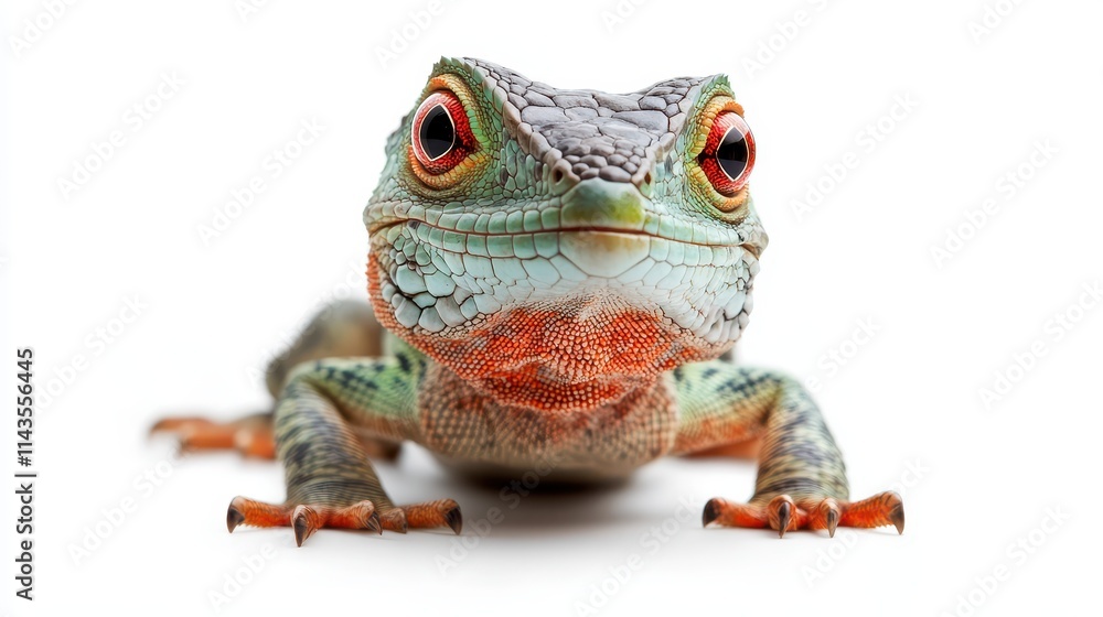 Naklejka premium Dinosaur reptile animal white background.