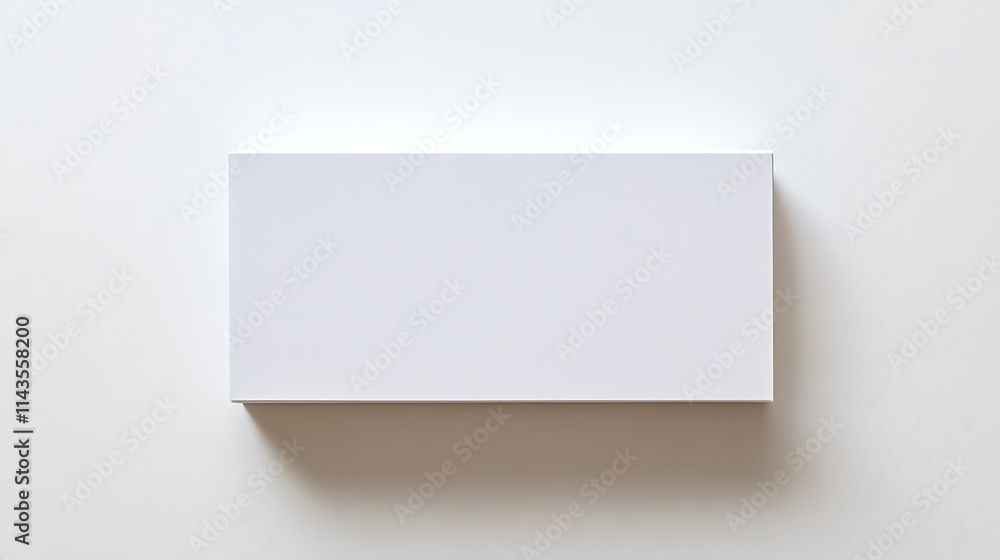 Clean White Rectangular Box Mockup: Product Packaging Design. AI Generated Clean White Rectangular Box Mockup: Product Packaging Design. AI Generated