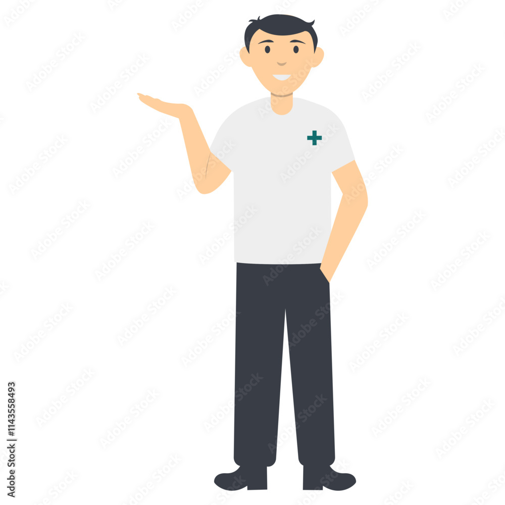 Pharmacist People Character in Cartoon Design. Isolated Vector Illustration Pharmacist People Character in Cartoon Design. Isolated Vector Illustration