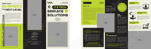 IT & Tech Service Solution Trifold Brochure