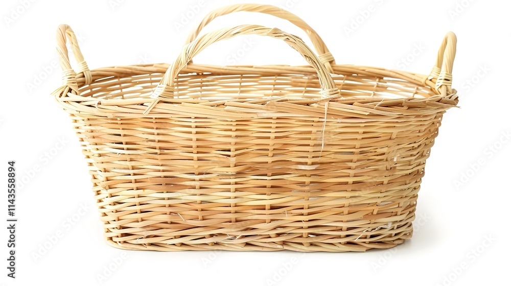 The Appealing Laundry Basket with Clean Clothes on White Background: A Symbol of Housework and Cleaning Chores Done Well. The Appealing Laundry Basket with Clean Clothes on White Background: A Symbol of Housework and Cleaning Chores Done Well.