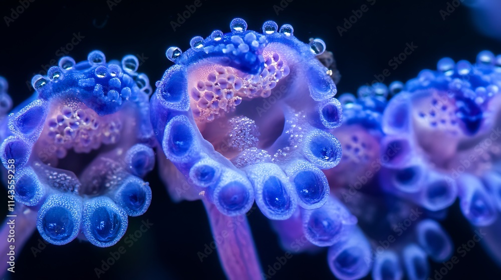 Obraz premium Close-up of Vibrant Underwater Bloom. AI Generated