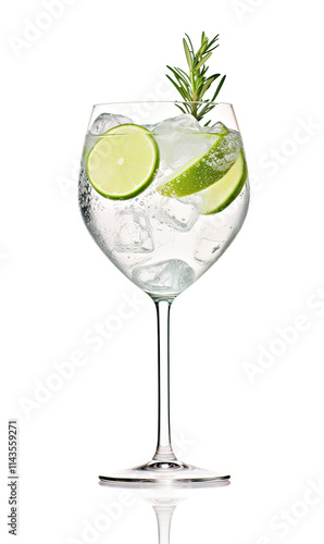 Wallpaper Mural Gin and Tonic cocktail on white background Torontodigital.ca