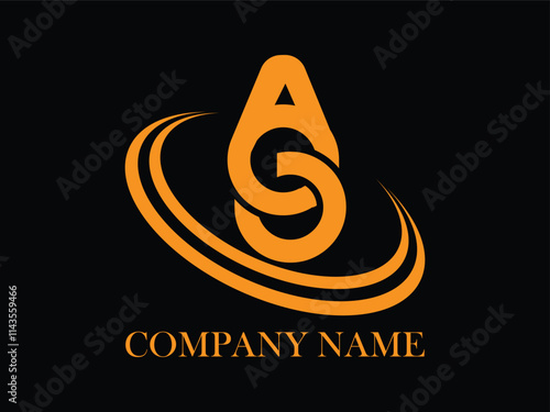 AS vector logo design