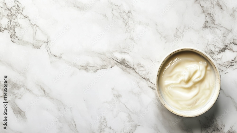 Dairy products on white marble background. Copy Space Dairy products on white marble background. Copy Space