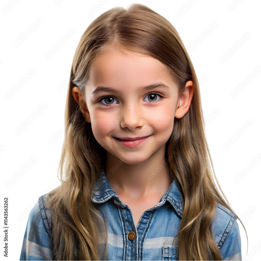 Portrait of a Smiling Girl with Heterochromia Portrait of a Smiling Girl with Heterochromia