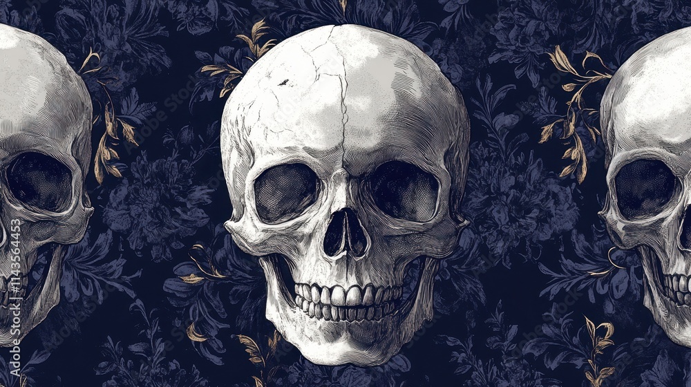 Skull pattern art representation. Skull pattern art representation.