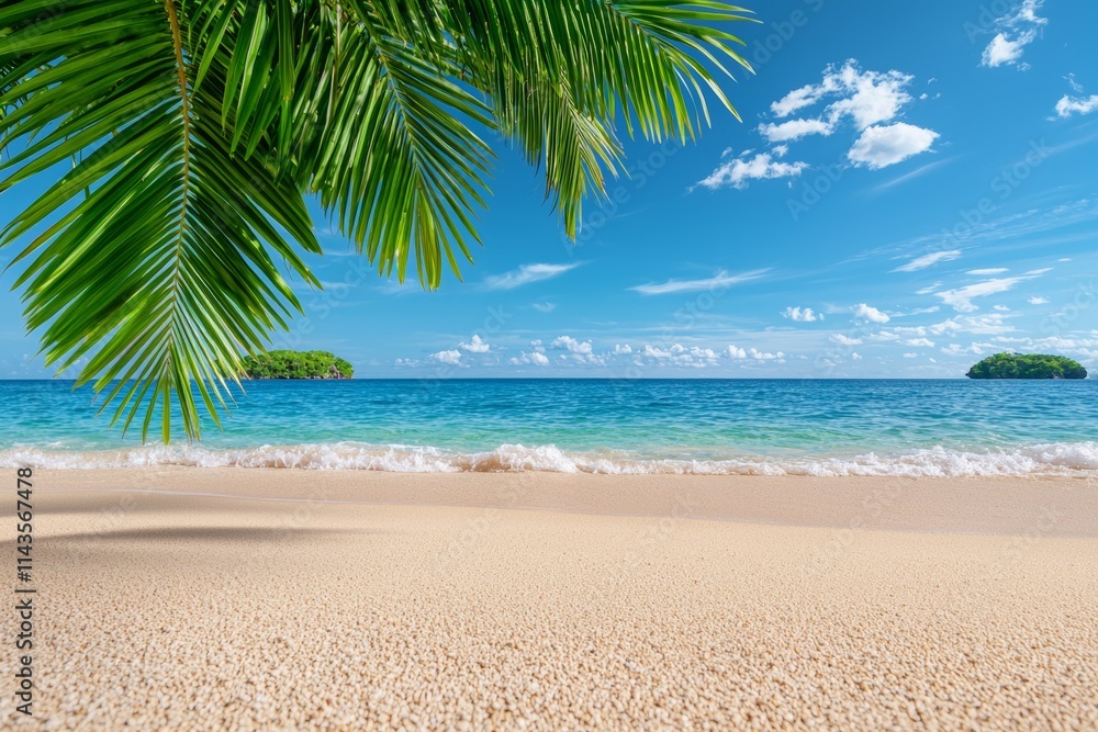 Tropical Beach Paradise Palm Tree Ocean Sand Island Tropical Beach Paradise Palm Tree Ocean Sand Island