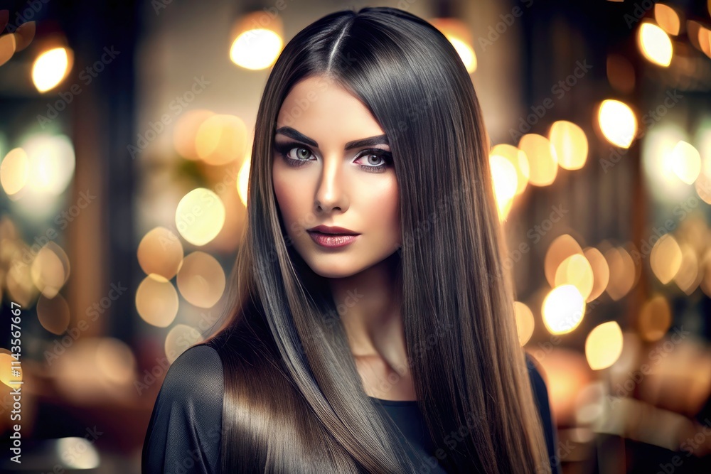 Long Straight Dark Ash Hair: Bokeh Salon Haircut & Treatment Long Straight Dark Ash Hair: Bokeh Salon Haircut & Treatment