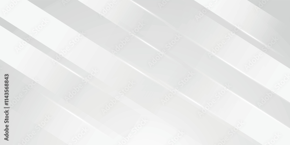 Obraz premium Gray and white diagonal line architecture geometry tech abstract subtle background vector illustration.