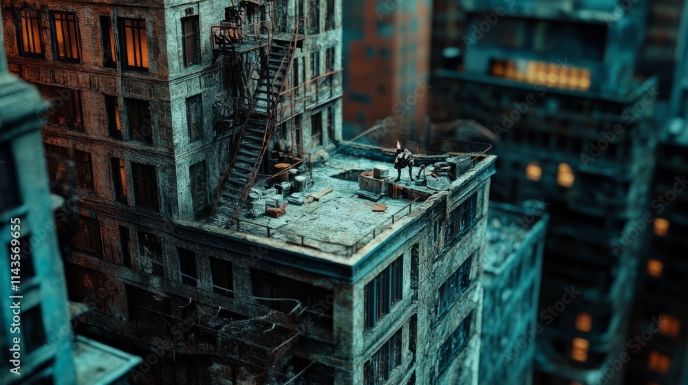 Fototapeta premium diorama of a high building 