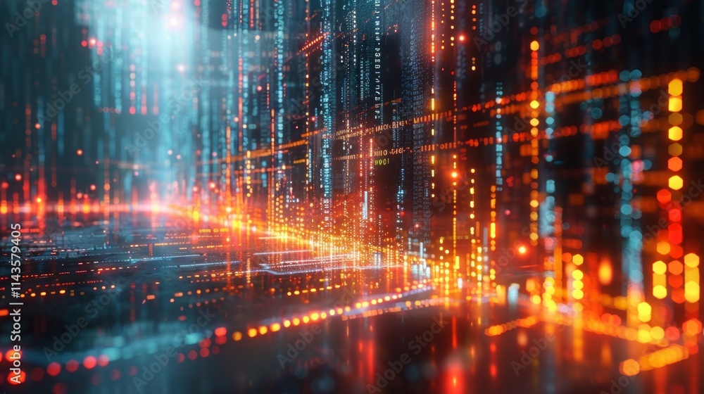 Abstract city lights and neon glow, reflecting on a dark surface. AI generative. . Abstract city lights and neon glow, reflecting on a dark surface. AI generative. .