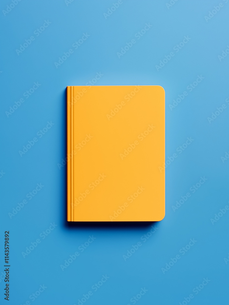 yellow book on blue background yellow book on blue background