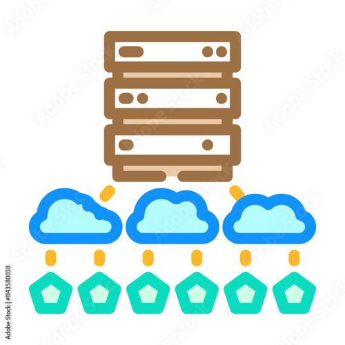 edge computing industry 4 color icon vector. edge computing industry 4 sign. isolated symbol illustration